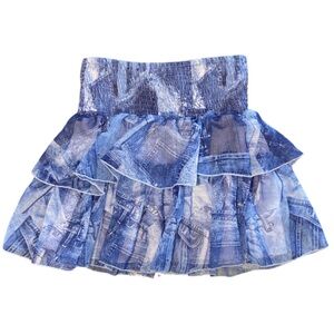 Girls FBZ Denim Chiffon Skirt Size XL - NWT